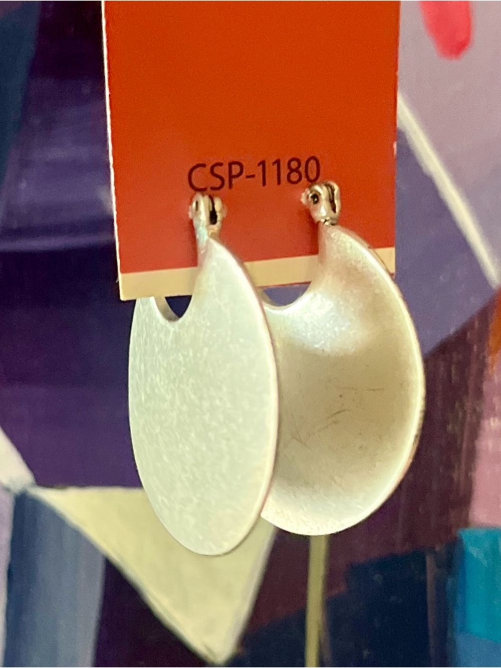 Silver Disc Earrings